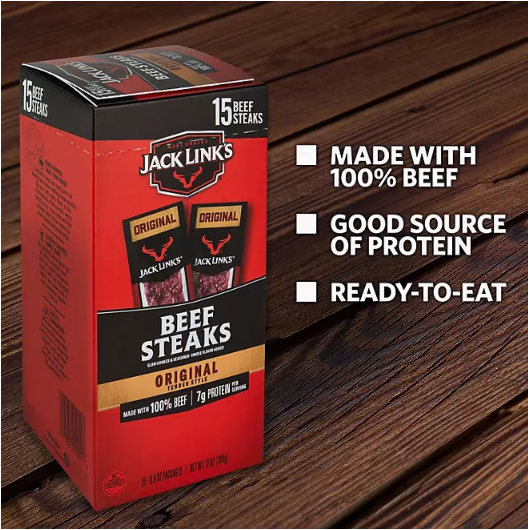 Jack Link’s Original Tender Style Beef Steak (15 ct.)