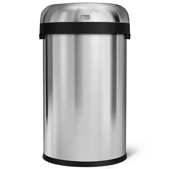 simplehuman 23-Gal. Stainless Steel Bullet Open Can