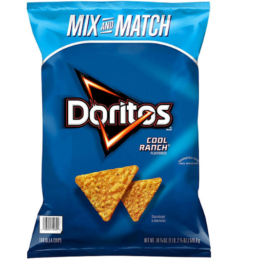 Doritos Tortilla Chips, Cool Ranch Flavored (18.38 oz.)(2 PK)