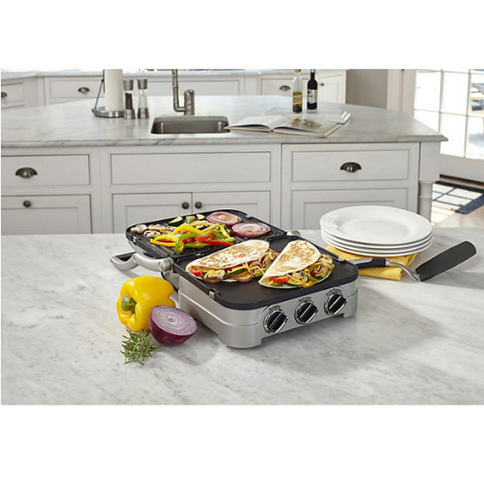 Cuisinart Electric Griddler 5-in-1 Functionality, Stainless Steel