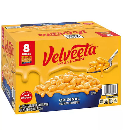 Velveeta Shells and Cheese Original Mac and Cheese Meal (12 oz., 8 pk.)