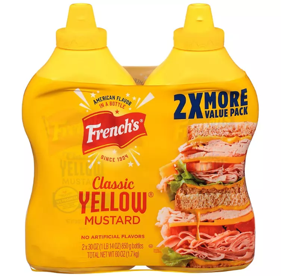 French's 100% Natural Classic Yellow Mustard (30 oz., 2 pk.)