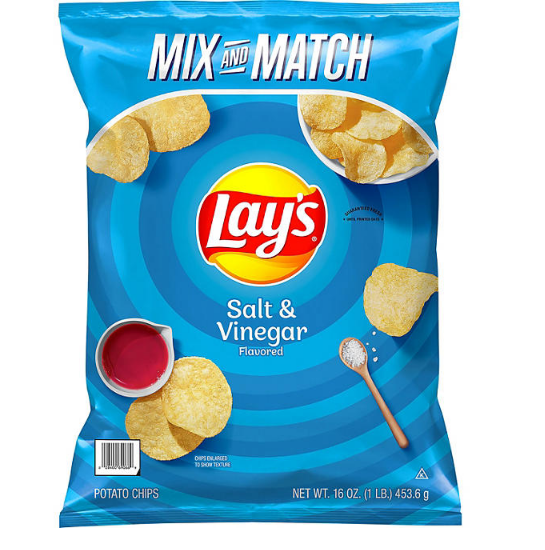 Lay's Salt and Vinegar Flavored Potato Chips (16 oz.)