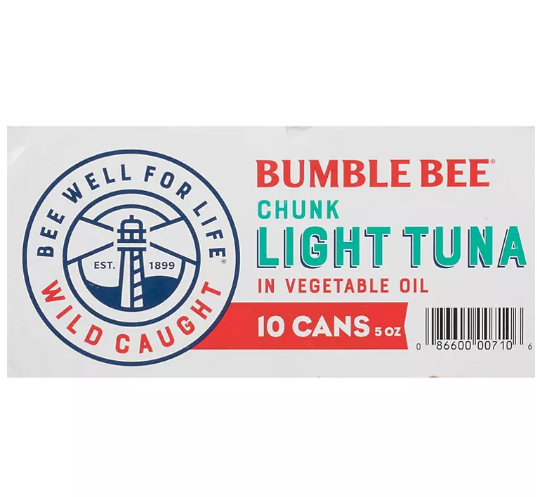 Bumble Bee Chunk Light Tuna in Oil (5 oz., 10 ct.)(2 PK)