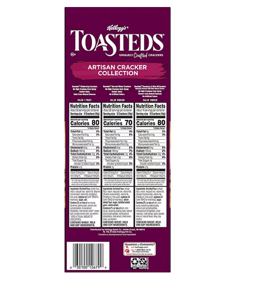 Kellogg's Toasteds Crackers Variety Pack (40 oz.)