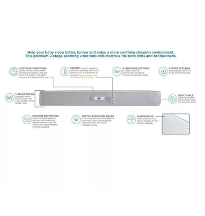 Contours Vibes 2-Stage Soothing Vibrations Crib Mattress and Toddler Mattress