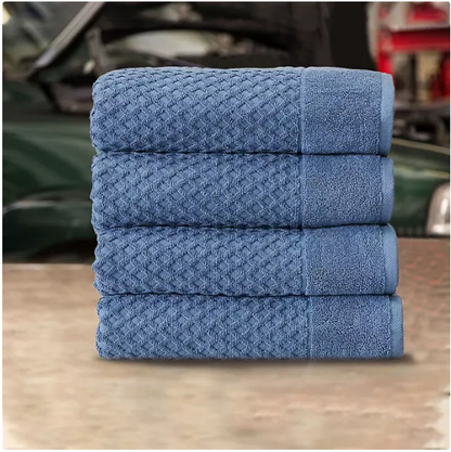 Hometex Cotton Diamond Auto Drying Detail Towels, 4pk, 27" x 54"