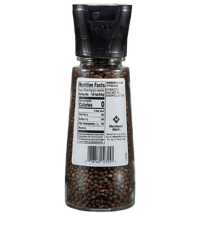 Member's Mark Whole Black Pepper Grinder (7 oz.)(2 PK)