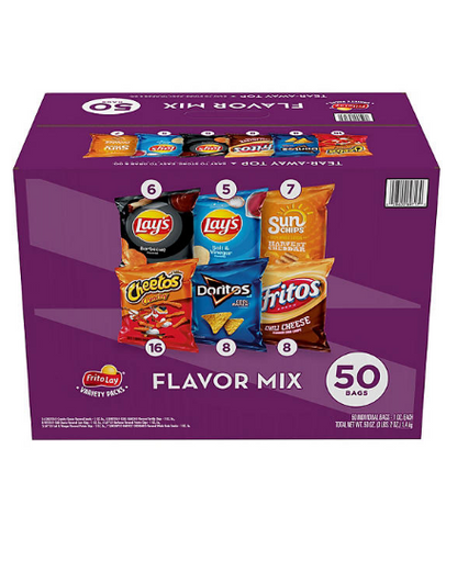 Frito-Lay Flavor Mix Chips and Snacks Variety Pack (50 pk.)