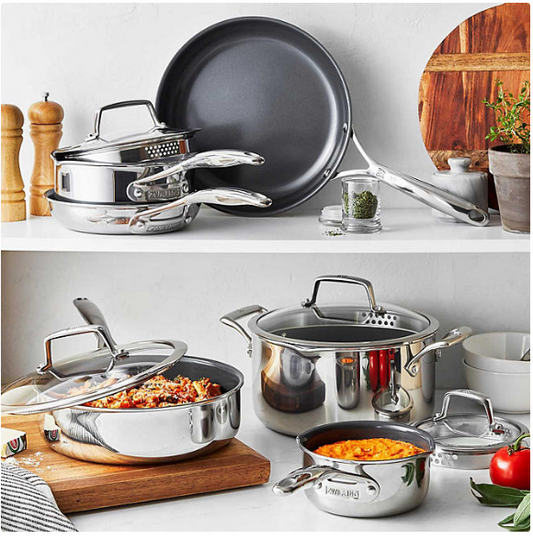 ZWILLING Energy Plus 10-pc Stainless Steel Ceramic Nonstick Cookware Set