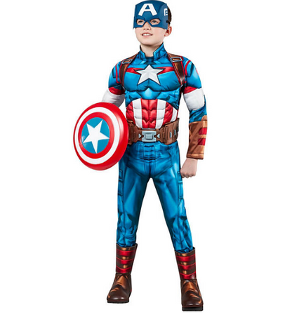 Rubies Child Captain America Halloween Costume