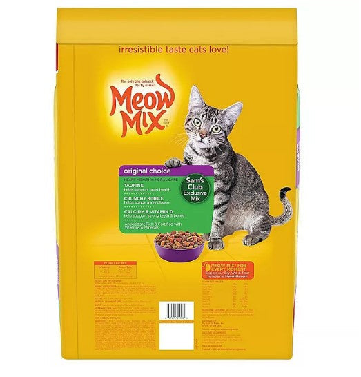 Meow Mix Original Choice Dry Cat Food, Heart Health & Oral Care Formula (32 lbs.)