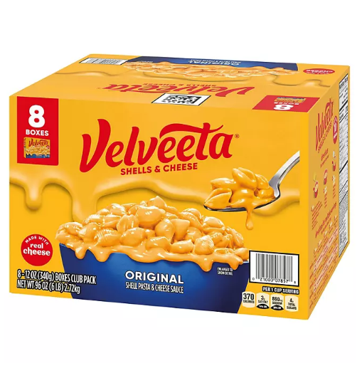 Velveeta Shells and Cheese Original Mac and Cheese Meal (12 oz., 8 pk.)