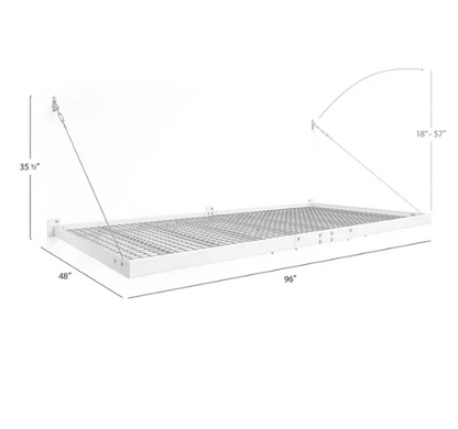 NewAge Products Pro Series 4' x 8' Wall-Mounted Steel Shelf