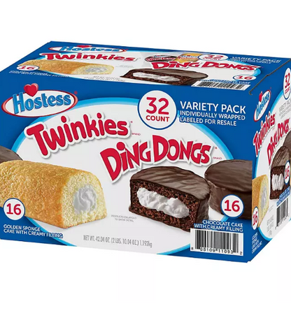 Hostess Twinkies And Ding Dongs Variety Pack (1.31 oz., 32 pk.)C