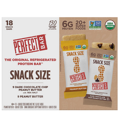 Perfect Bar Protein Bar, Peanut Butter and Chocolate Chip (18 ct.)