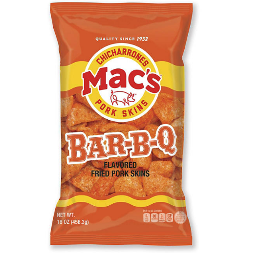 Mac's BBQ Pork Skins (18oz)