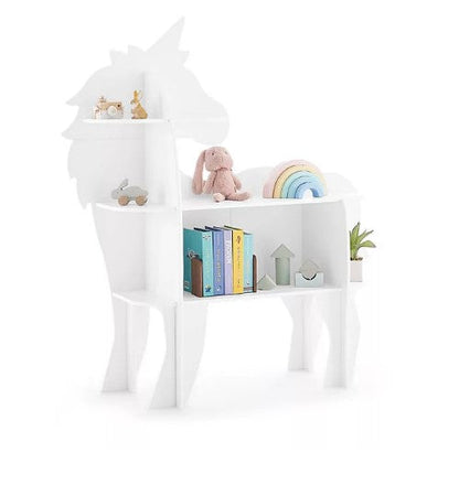 Delta Children Unicorn Shaped Bookcase, White