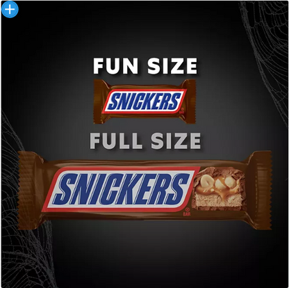 Snickers Fun Size Halloween Chocolate Candy Bars Bucket (350 pc.)