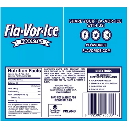 Fla-Vor-Ice Giant Pops (1.5 oz., 200 pk.)