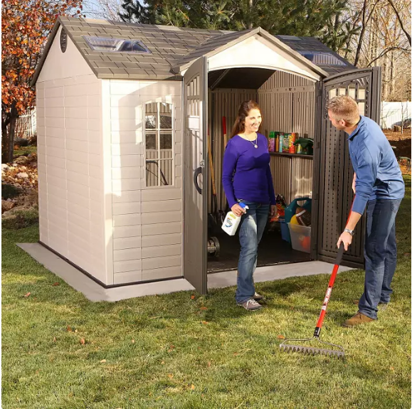 Lifetime 10' x 8' Outdoor Storage Shed with Carriage Doors