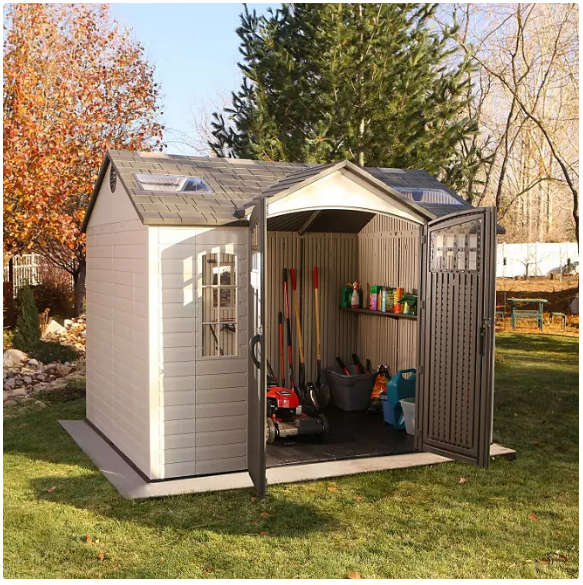 Lifetime 10' x 8' Outdoor Storage Shed with Carriage Doors