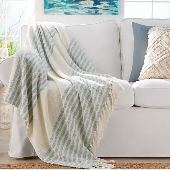 Member's Mark Woven Cotton Throw with Tassels, 60" x 70" (Assorted Colors)