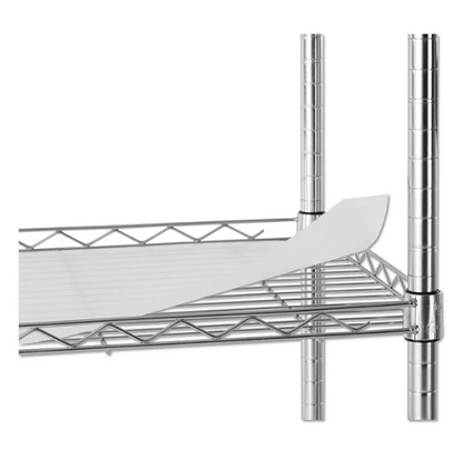 Alera 3-Shelf Wire Cart with Liners, 28.5W x 16D x 39H (Silver)