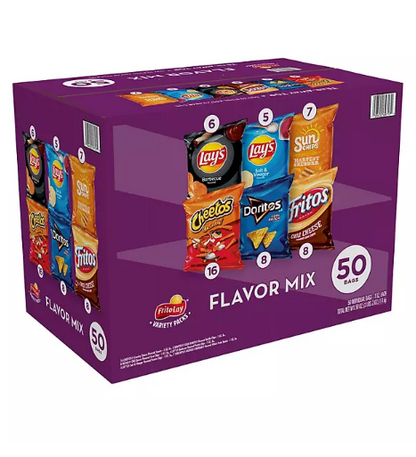 Frito-Lay Flavor Mix Chips and Snacks Variety Pack (50 pk.)