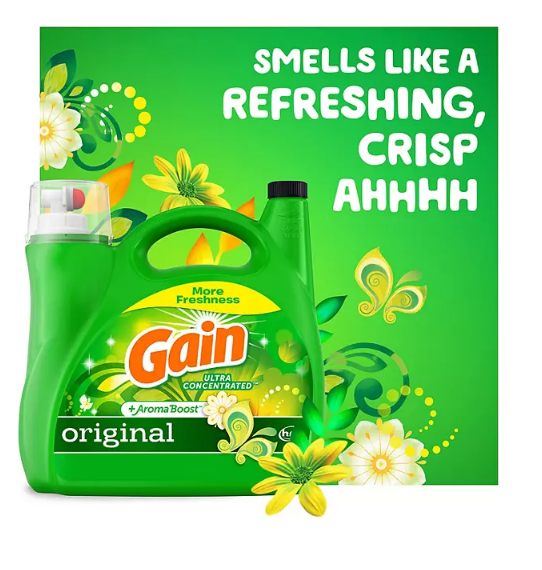 Gain Ultra Concentrated + Aroma Boost Laundry Detergent, Original Scent (208 fl. oz., 159 loads)