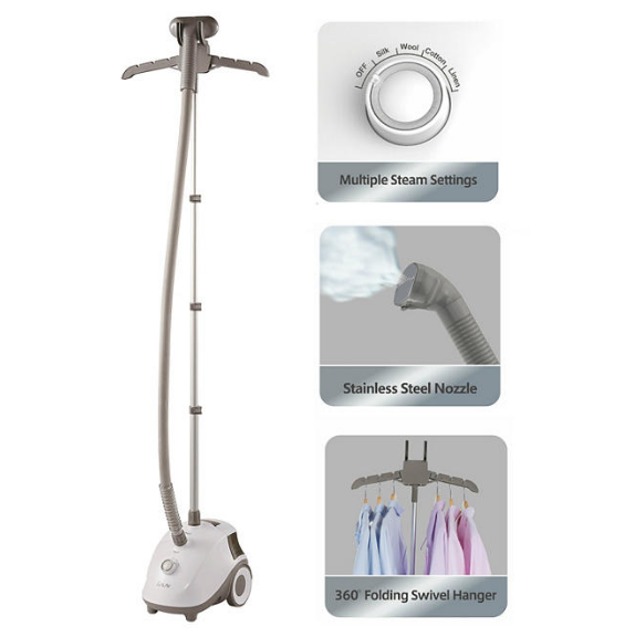 SALAV GS24-BJ Garment Steamer with Stainless-Steel Steam Nozzle, White