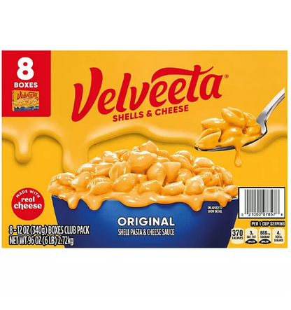 Velveeta Shells and Cheese Original Mac and Cheese Meal (12 oz., 8 pk.)