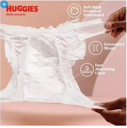 Huggies Little Movers Perfect Fitting Diapers (Sizes: 3-7)