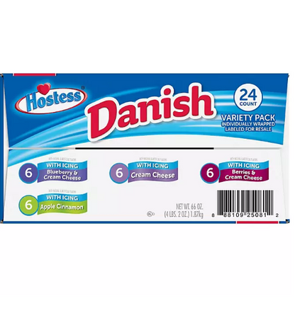 Hostess Danish Claw Variety Pack (24 ct.)