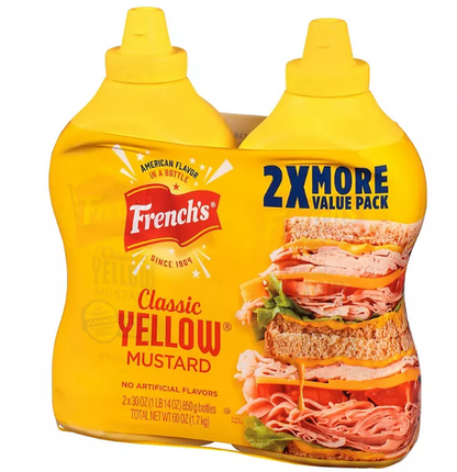 French's 100% Natural Classic Yellow Mustard (30 oz., 2 pk.)