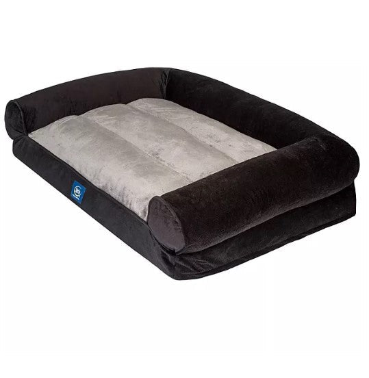 Serta XL Round Bolster Couch Pet Bed, 40" x 30" (Choose Your Color)