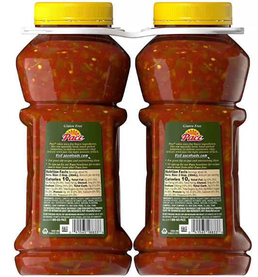 Pace Chunky Salsa, Medium (38 oz., 2 ct.)