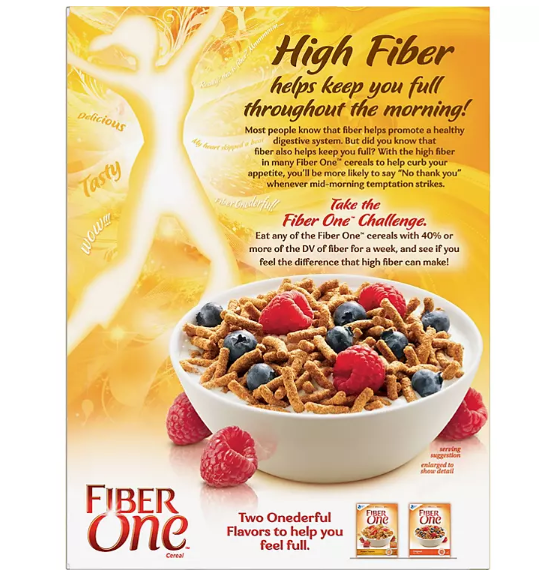 Fiber One Cereal, Original Bran (32.4 oz, 2 pk.)