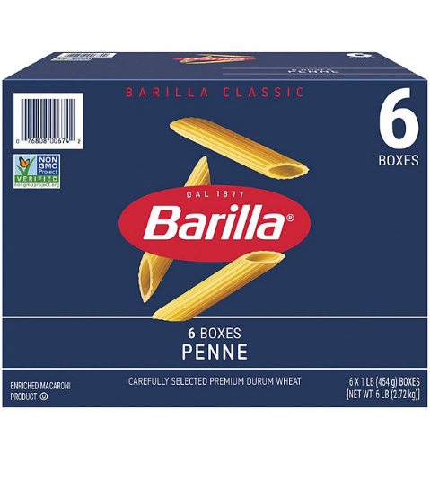 Barilla Classic Blue Box Pasta Penne (16 oz., 6 pk.)