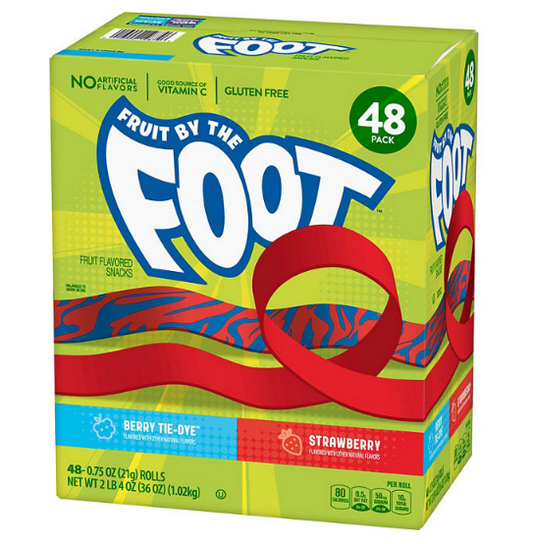 Fruit by the Foot Snacks, Berry Tie-Dye and Strawberry Variety Pack (48 ct.)