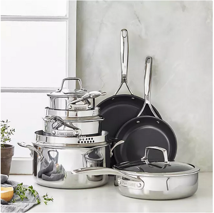 ZWILLING Energy Plus 10-pc Stainless Steel Ceramic Nonstick Cookware Set