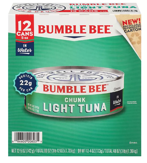 Bumble Bee Chunk Light Tuna in Water (5 oz., 24 ct.)