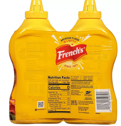 French's 100% Natural Classic Yellow Mustard (30 oz., 2 pk.)