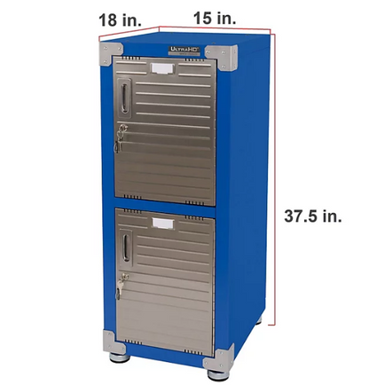 Seville Classics UltraHD 4-Door Stackable Locker Cabinets, 15" W x 18" D x 73.9" H