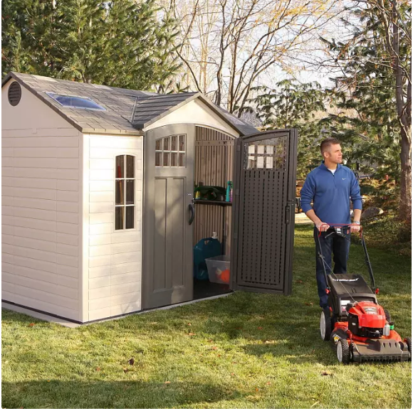 Lifetime 10' x 8' Outdoor Storage Shed with Carriage Doors