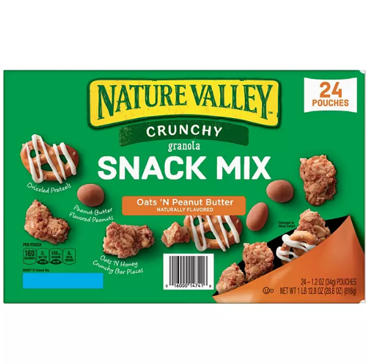 Nature Valley Crunchy Granola Snack Mix Oats 'N Peanut Butter (1.2oz / 24pk)