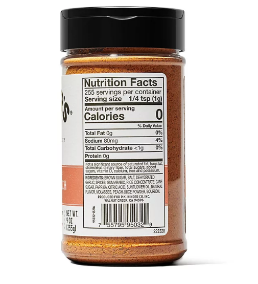 Kinder's Bourbon Peach Premium Rub and Seasoning (9 oz.)