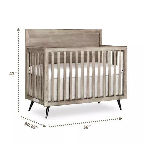 Evolur Stilnovo Mid-Century 4-in-1 Convertible Crib (Choose Your Color)