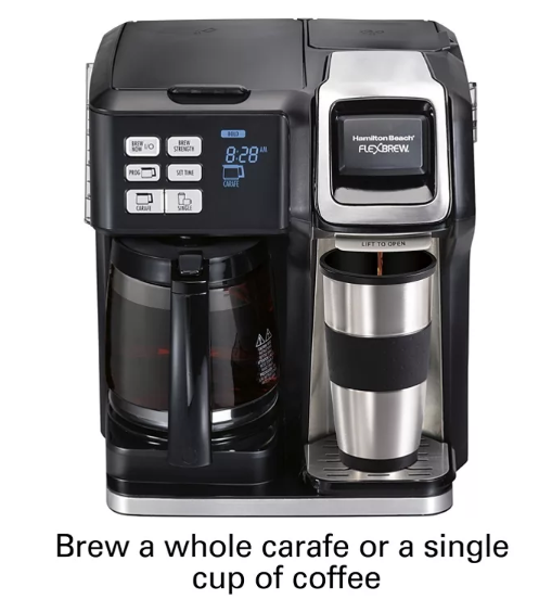 Hamilton Beach FlexBrew 2-in-1 Coffee Maker with Auto Shutoff