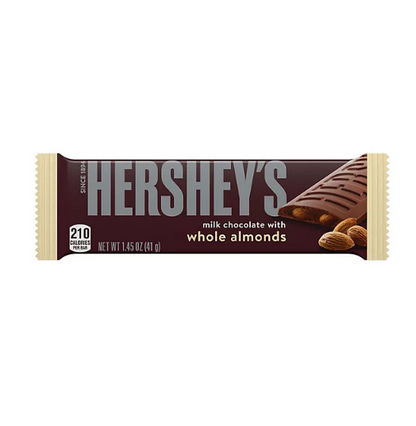 HERSHEY'S Milk Chocolate with Whole Almonds Treats, Bulk Individually Wrapped Candy Bars (1.45 oz., 36 ct.)